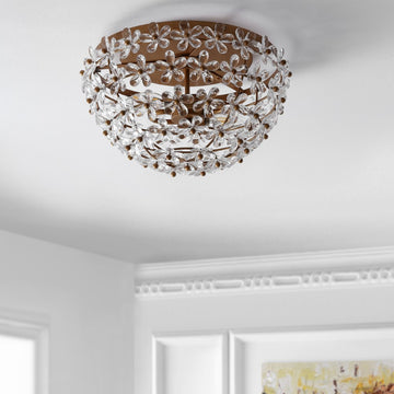 Isabelle 15.5" Metal/Acrylic LED Flush Mount - JONATHAN Y